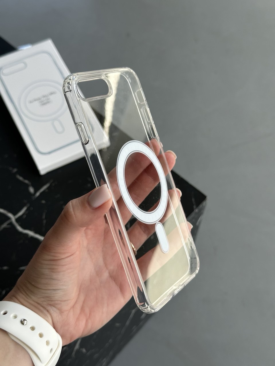 Чохол прозорий Clear Case з Magsafe на iPhone 7+ / 8+