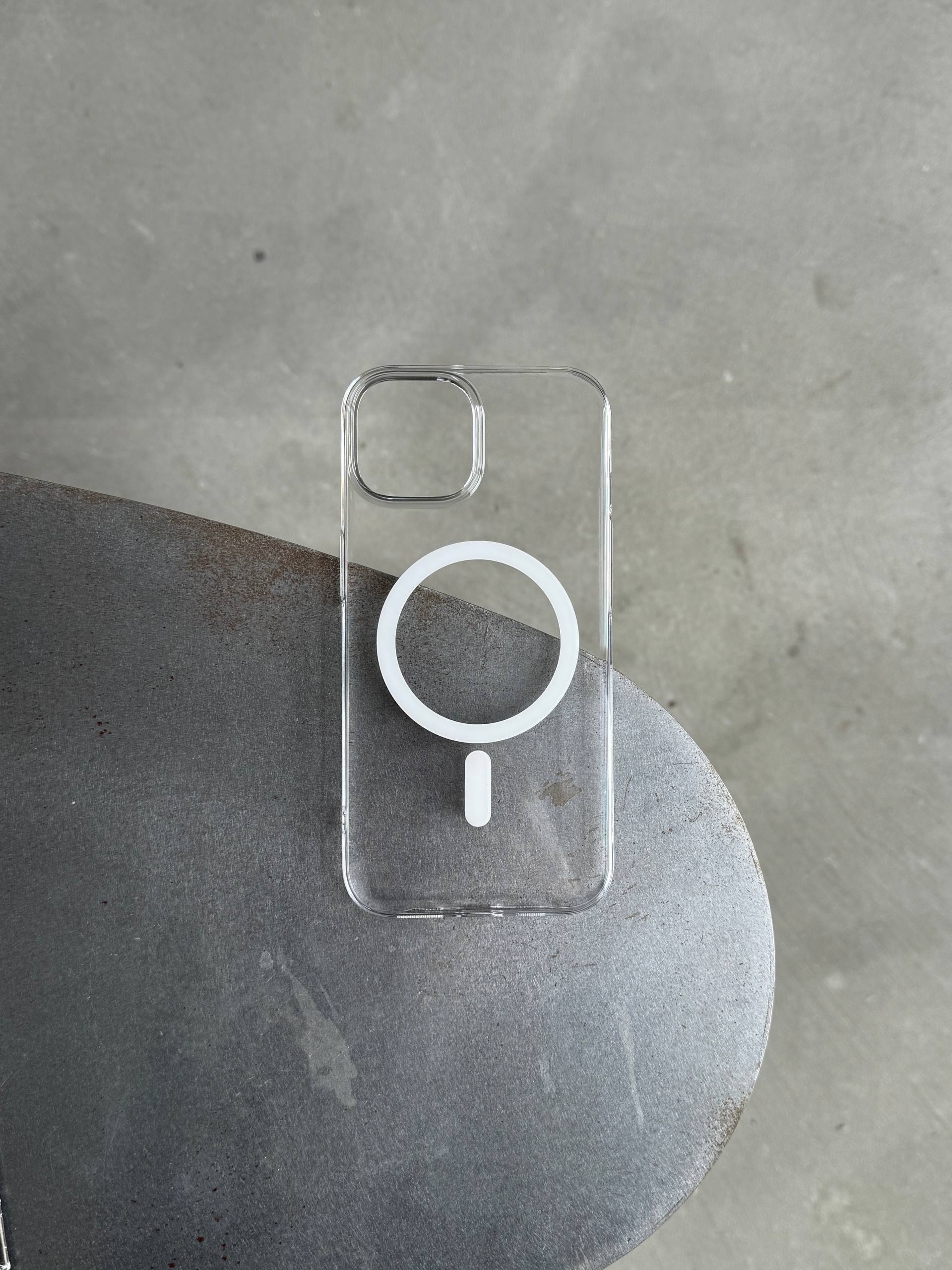 Чохол прозорий Crystal case з Magsafe на iPhone 14+
