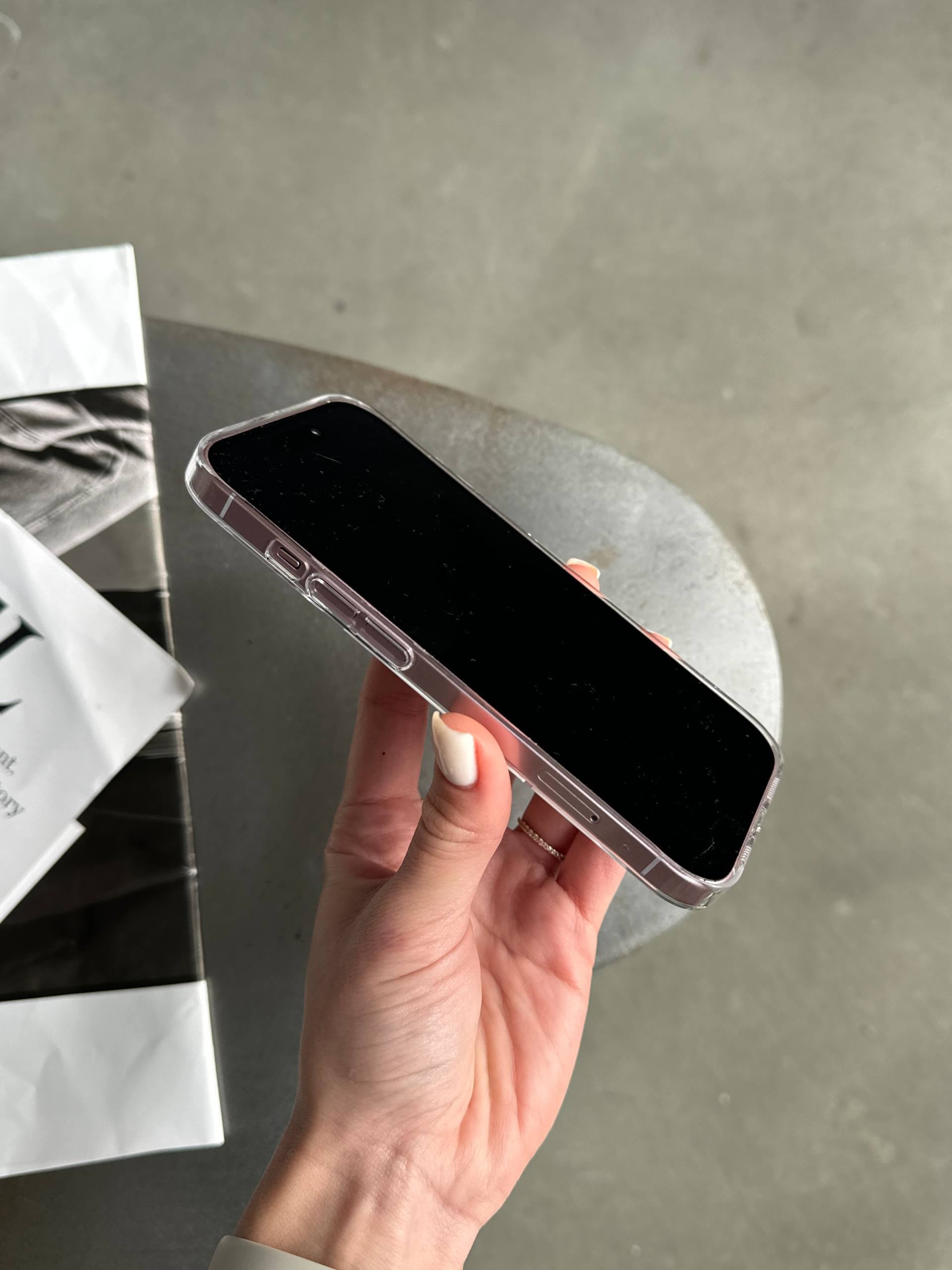 Чохол прозорий Crystal case з Magsafe на iPhone 14+
