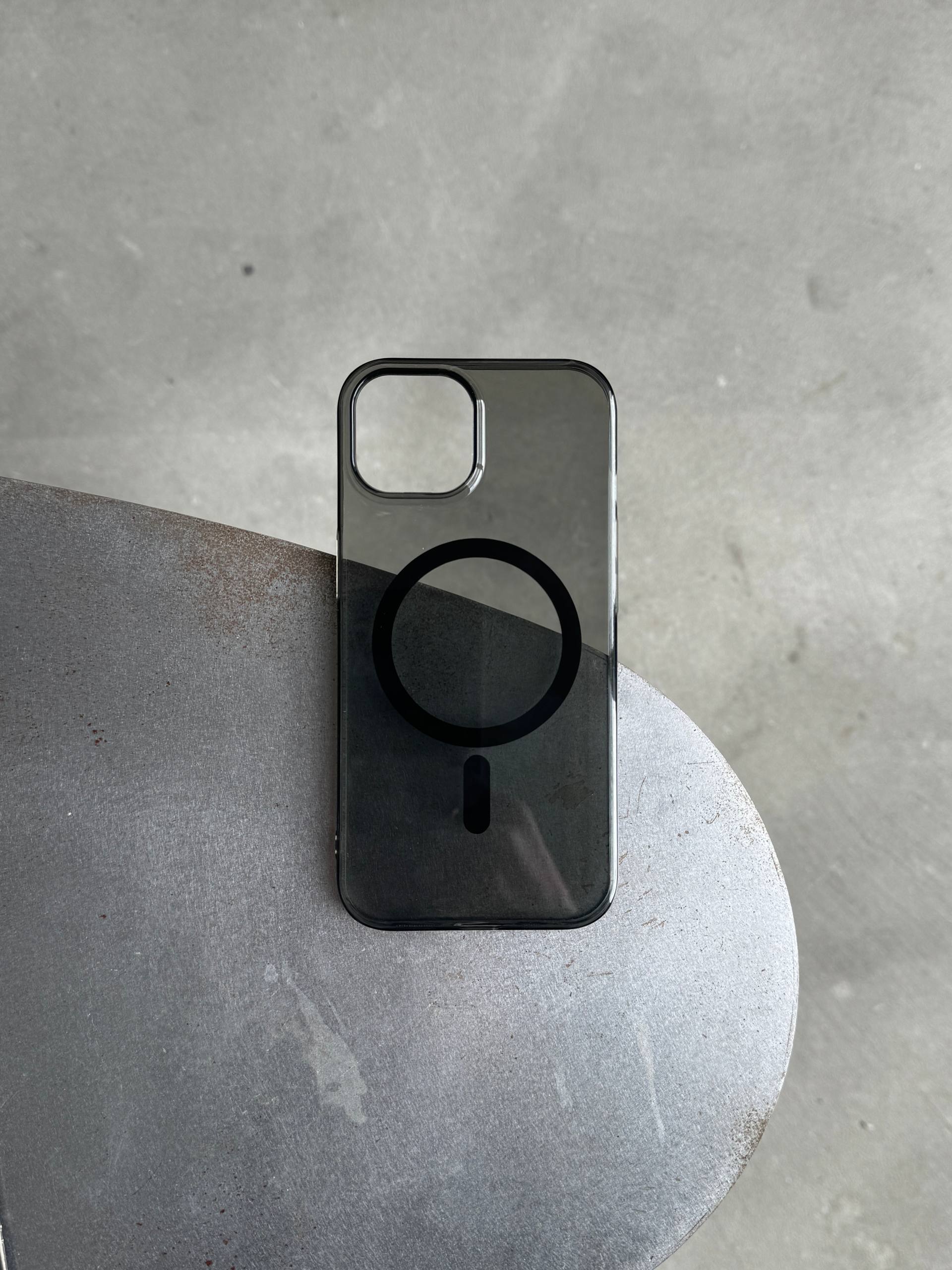 Чехол прозрачный Crystal case с Magsafe на iPhone 14 Black