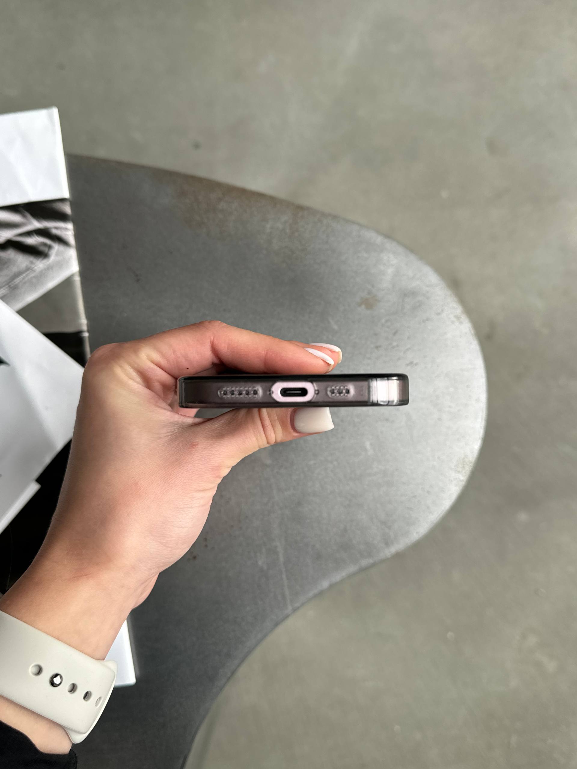 Чехол прозрачный Crystal case с Magsafe на iPhone 14 Black