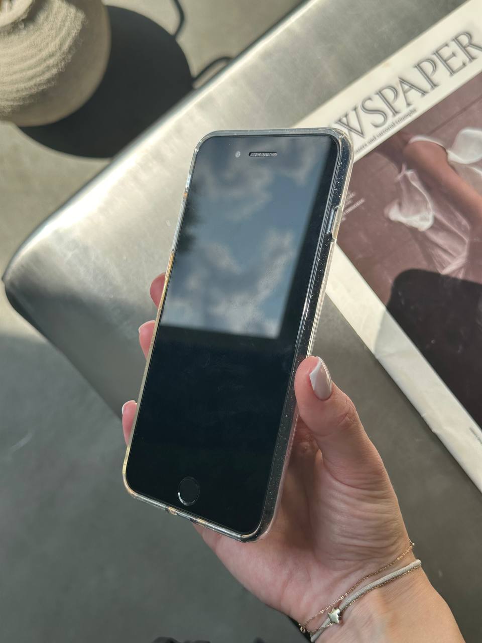Чохол прозорий Glitter з блискітками на iPhone 7+ / 8+