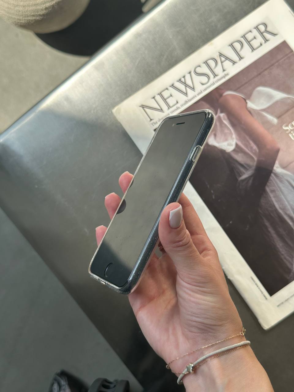 Чохол прозорий Glitter з блискітками на iPhone 7 / 8/SE
