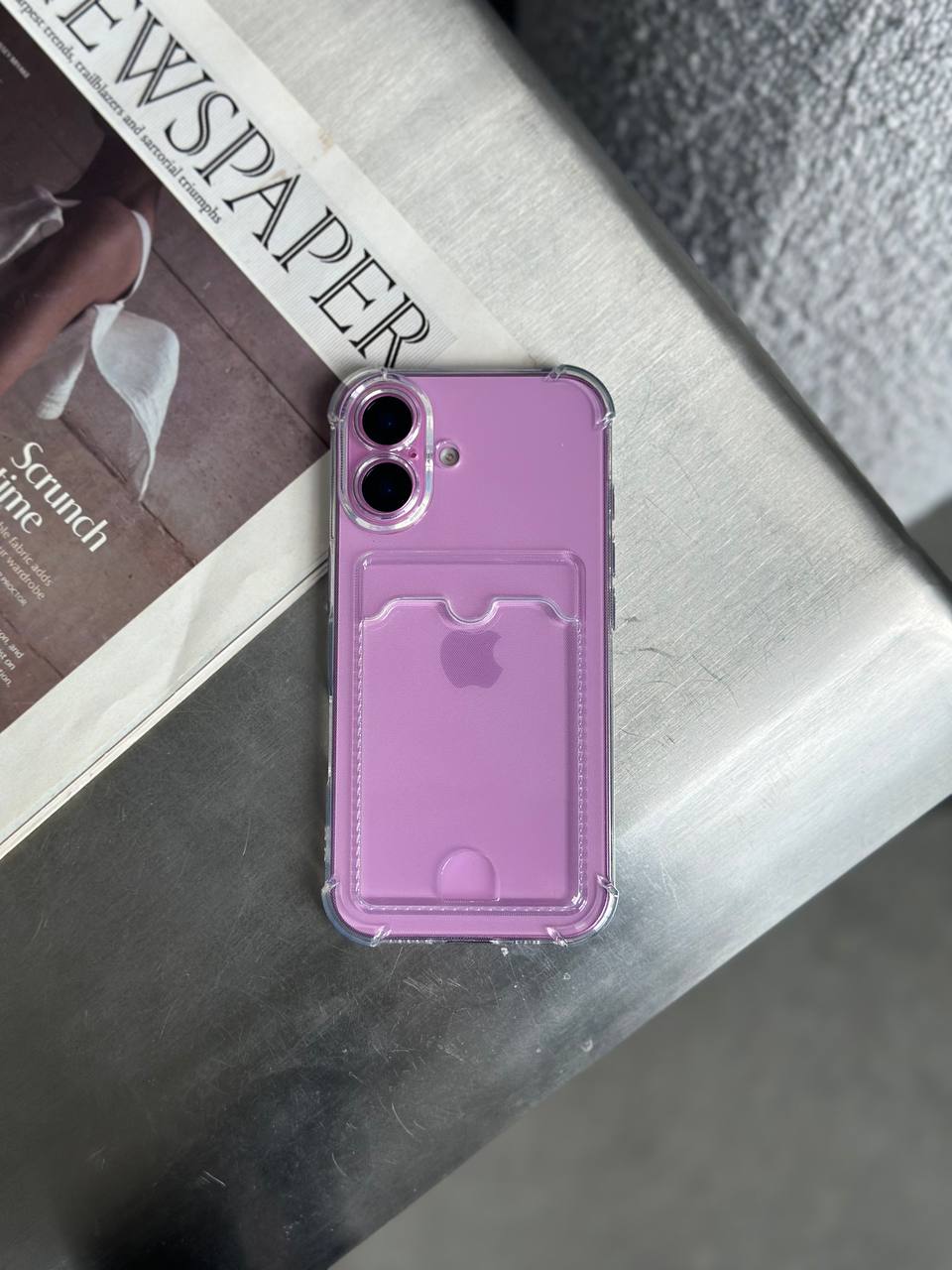Чехол прозрачный Pocket Case с карманом на iPhone 17