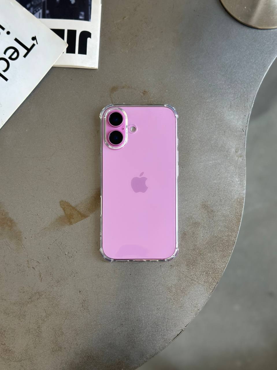 Чехол прозрачный силиконовый с усиленными углами открытая камера для iPhone 17
