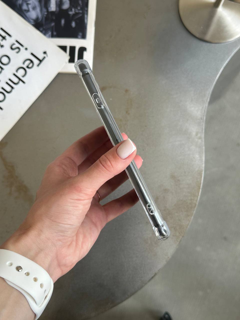 Чехол прозрачный силиконовый с усиленными углами открытая камера для iPhone 7+ / 8+