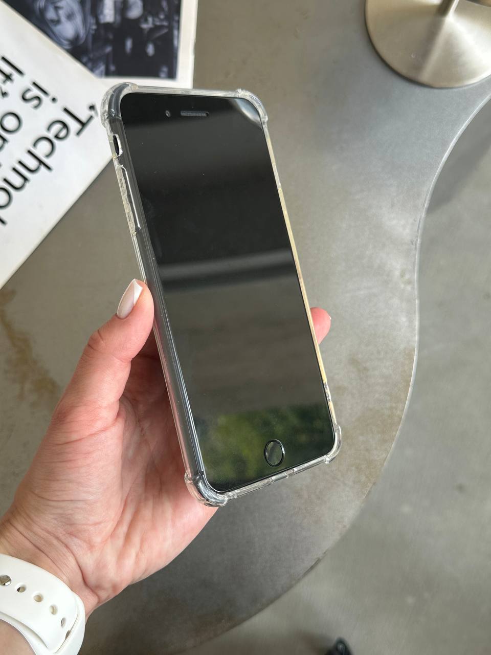 Чехол прозрачный силиконовый с усиленными углами открытая камера для iPhone 7+ / 8+