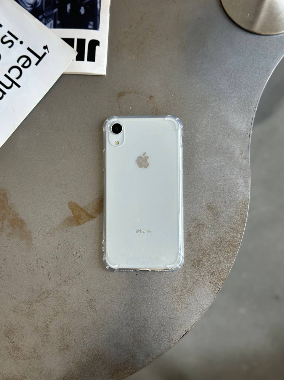 Чехол прозрачный силиконовый с усиленными углами открытая камера для iPhone ХR