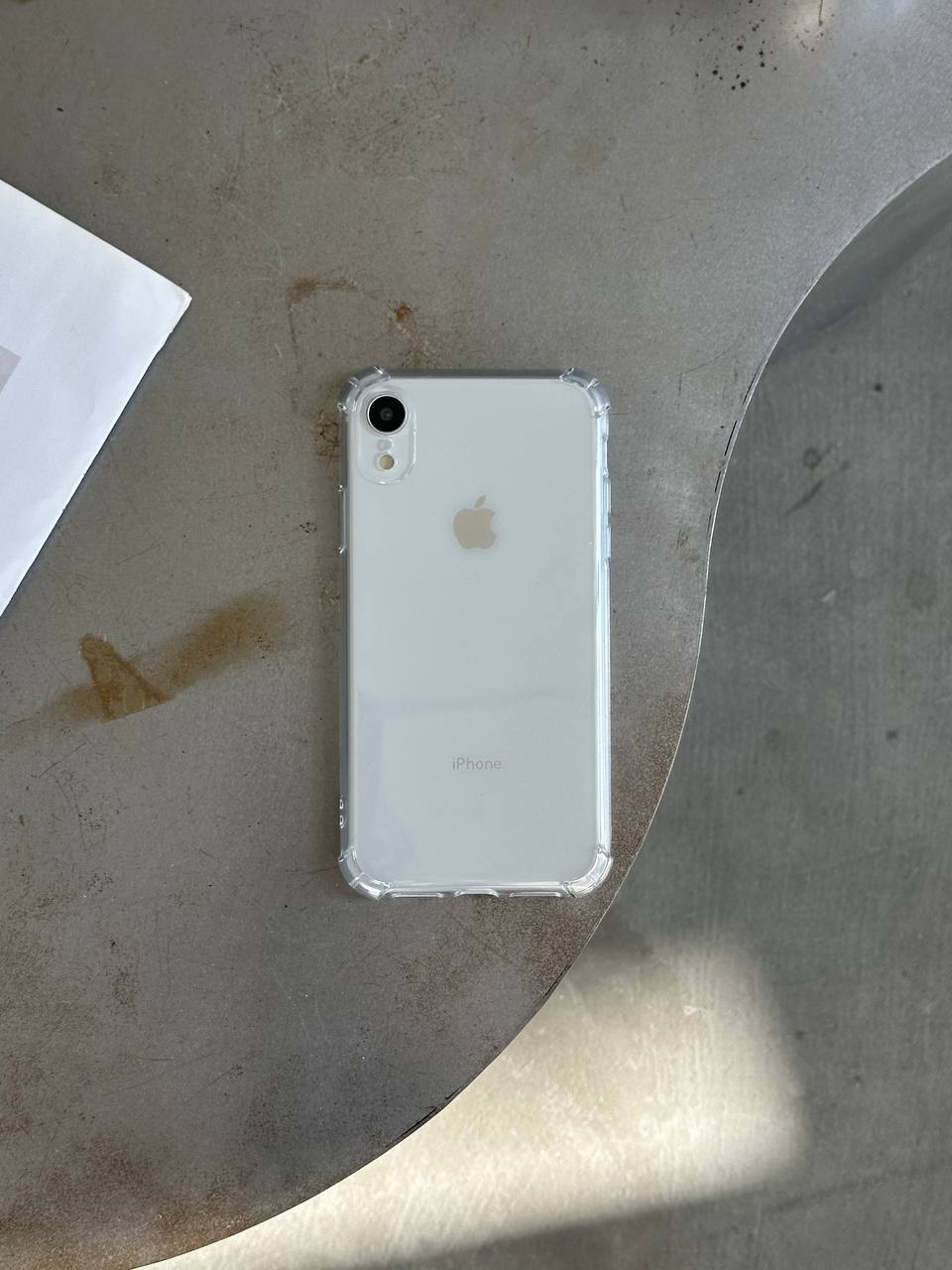 Чехол прозрачный силиконовый с усиленными углами закрытая камера на iPhone ХR