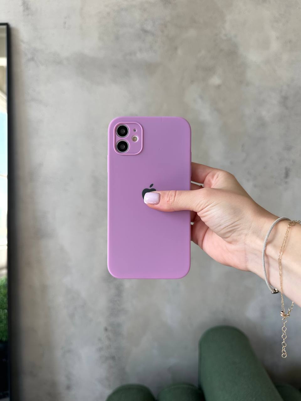 Чехол Silicone case с закрытой камерой на iPhone 11 Mauve #60