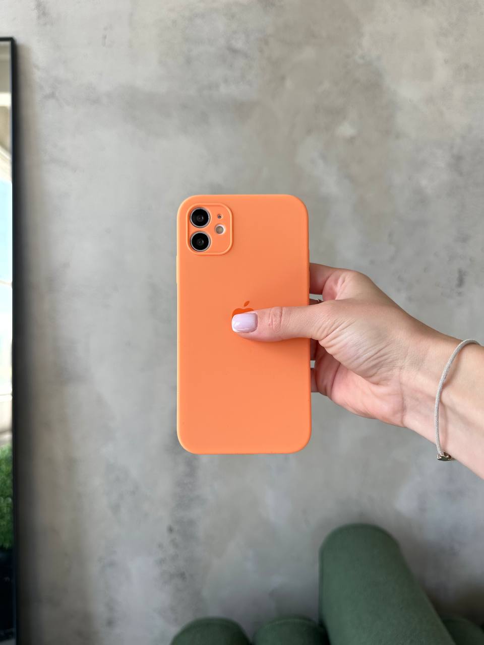 Чехол Silicone case с закрытой камерой на iPhone 11 Papaya #34