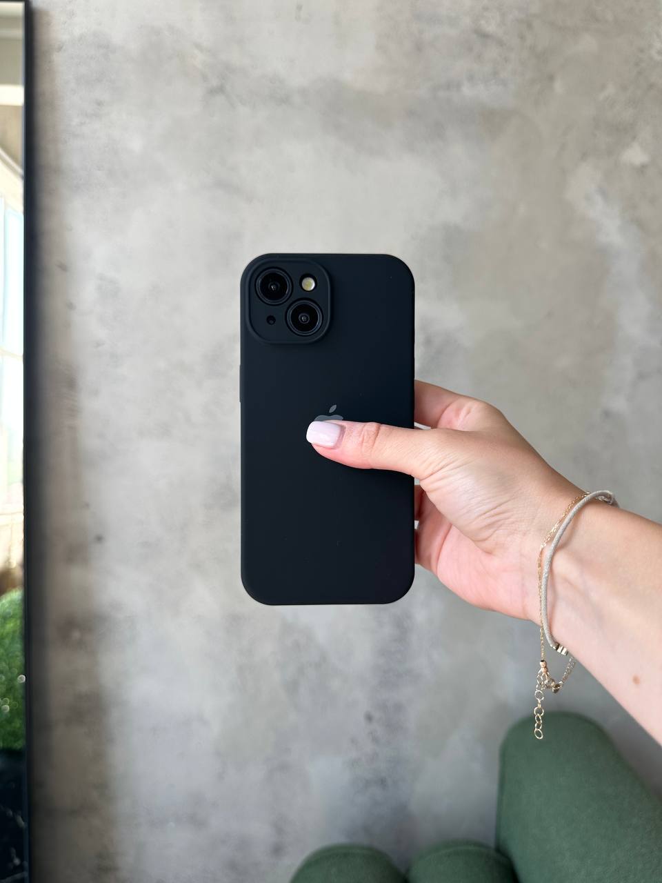 Чохол Silicone case із закритою камерою на iPhone 13 Black #14