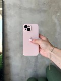 Чохол Silicone case із закритою камерою на iPhone 14+ Chalk Pink #57