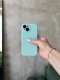 Чохол Silicone case із закритою камерою на iPhone 14+ Light Cyan #48