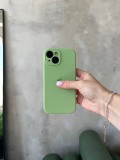 Чохол Silicone case із закритою камерою на iPhone 14+ Mint Gum #01