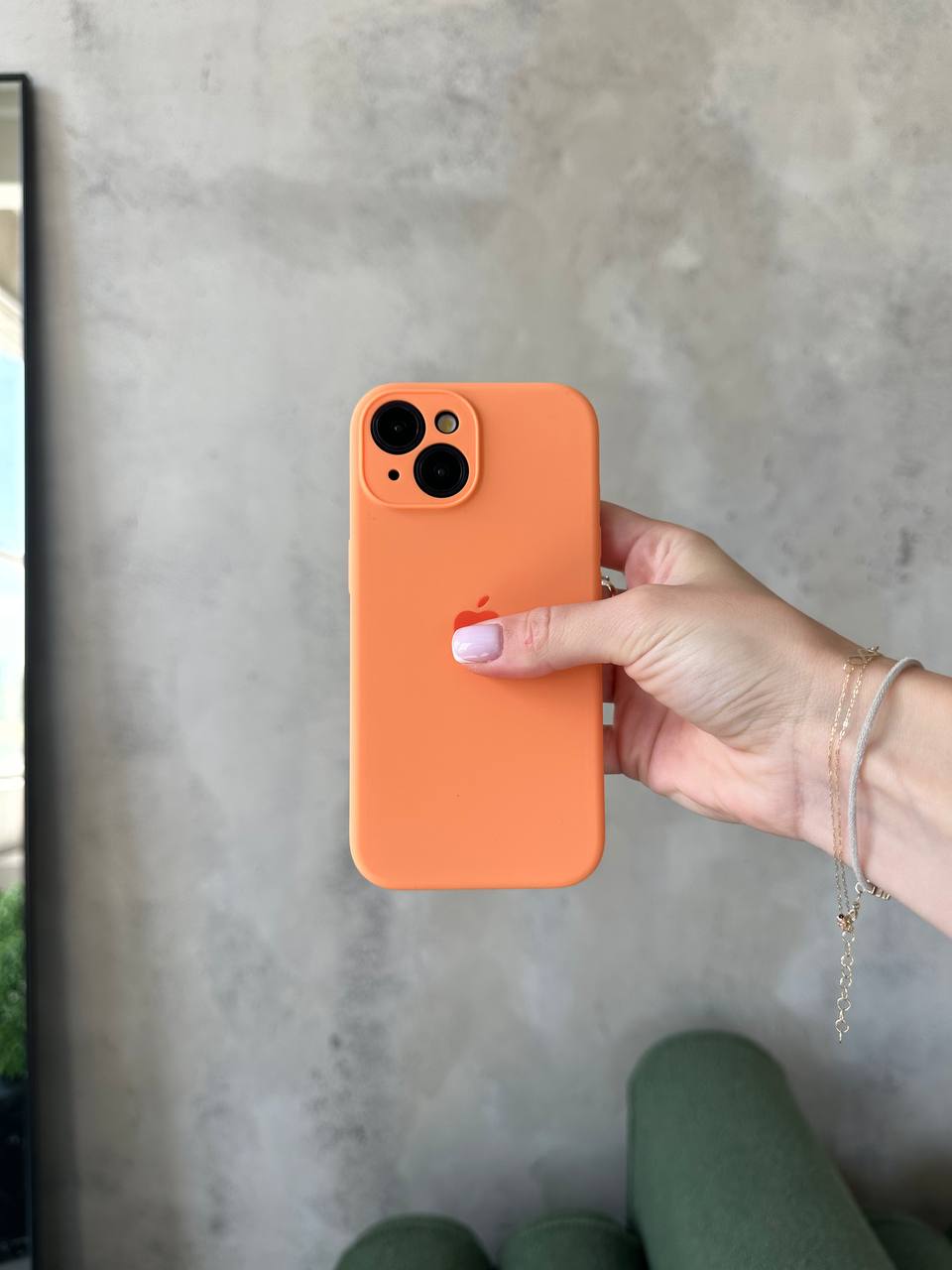 Чохол Silicone case із закритою камерою на iPhone 15 Papaya #34