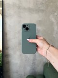 Чохол Silicone case із закритою камерою на iPhone 14+ Pine Green #46