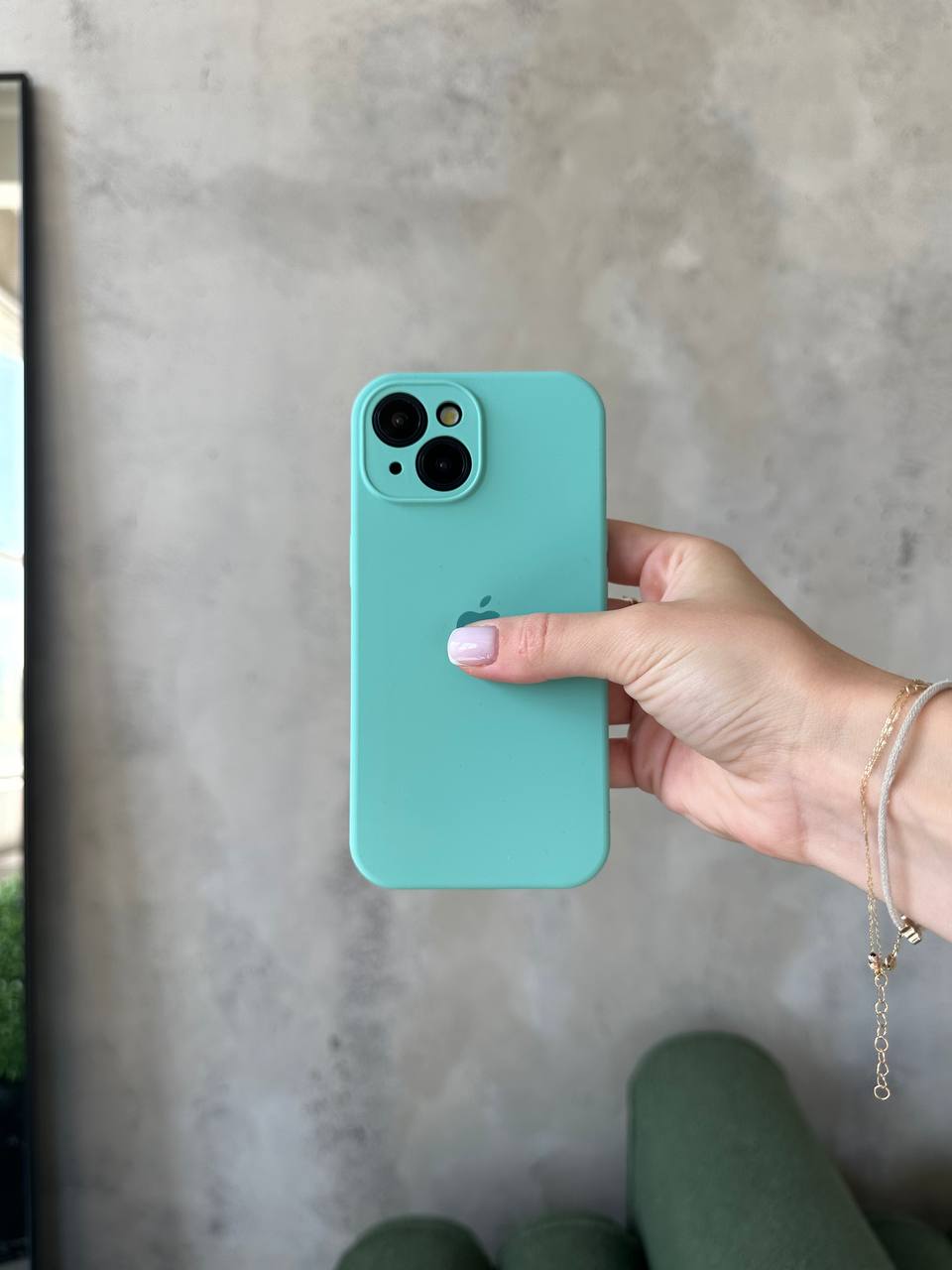 Чохол Silicone case із закритою камерою на iPhone 15 Sea Blue #17