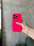 Чохол Silicone case із закритою камерою на iPhone 15 Pro Max Shiny Pink #23