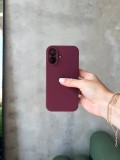 Чохол Silicone case із закритою камерою на iPhone 16 Plum #47