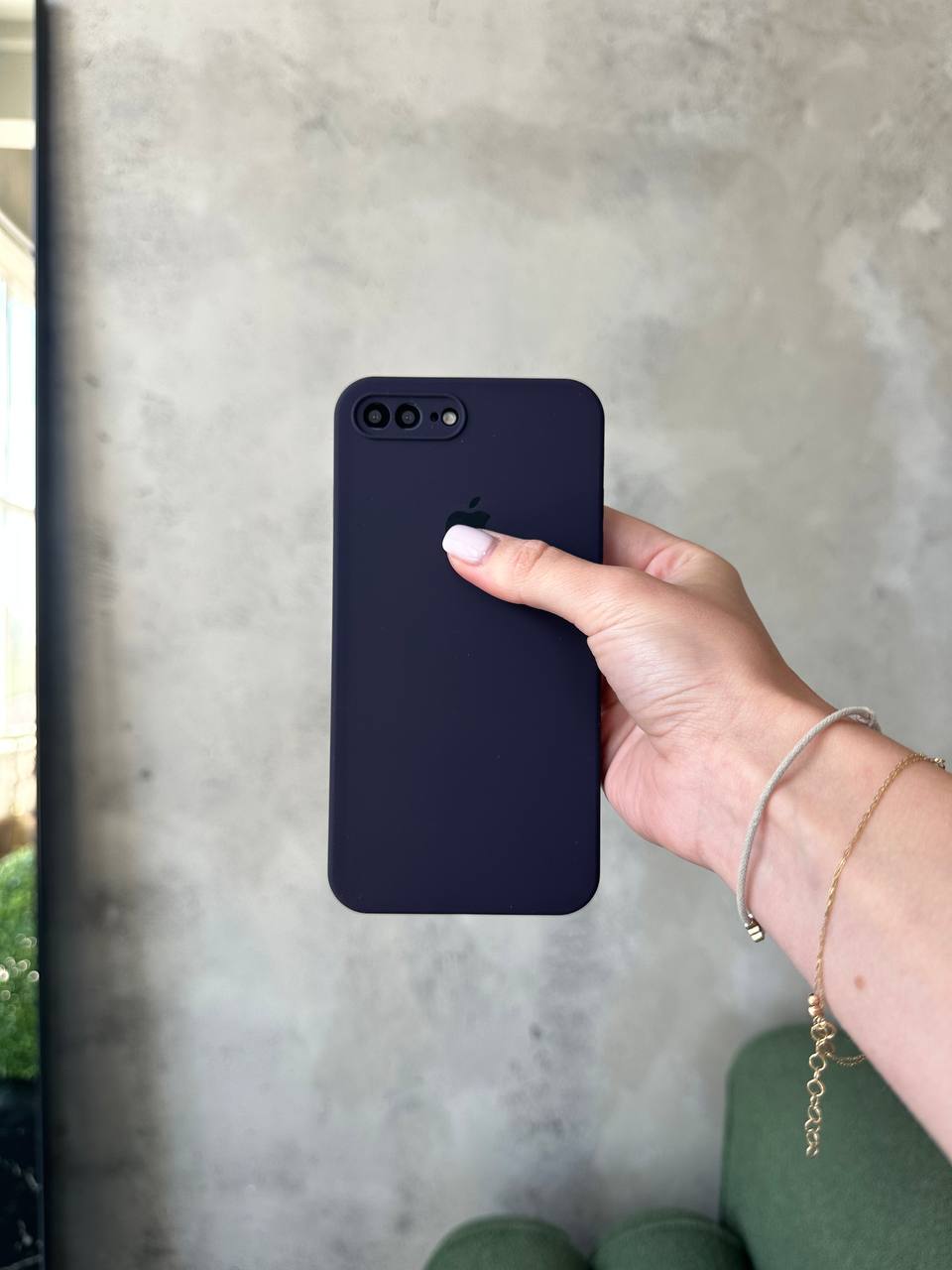 Чохол Silicone case із закритою камерою на iPhone 7+ / 8+ Elderberry #59