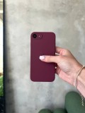 Чохол Silicone case із закритою камерою на iPhone SE 2020/2022 Plum #47