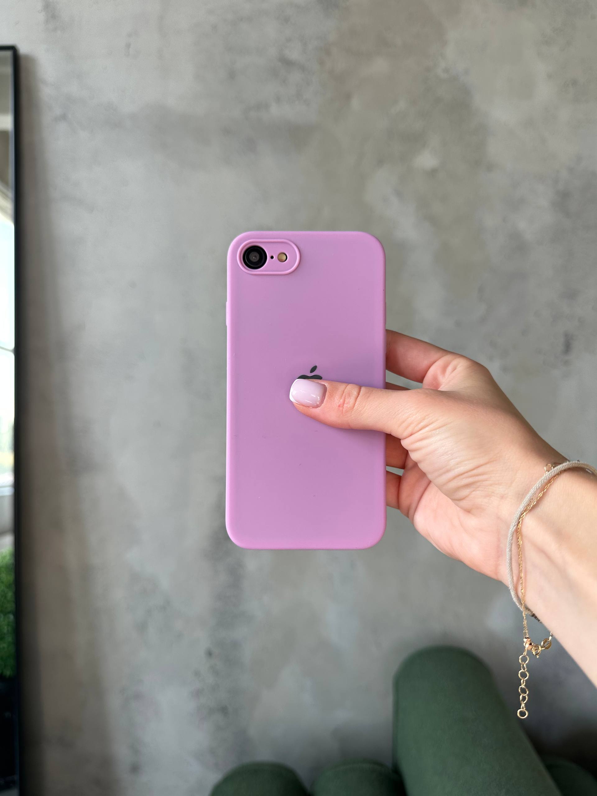 Чохол Silicone case із закритою камерою на iPhone SE 2020 / 2022 Mauve #60