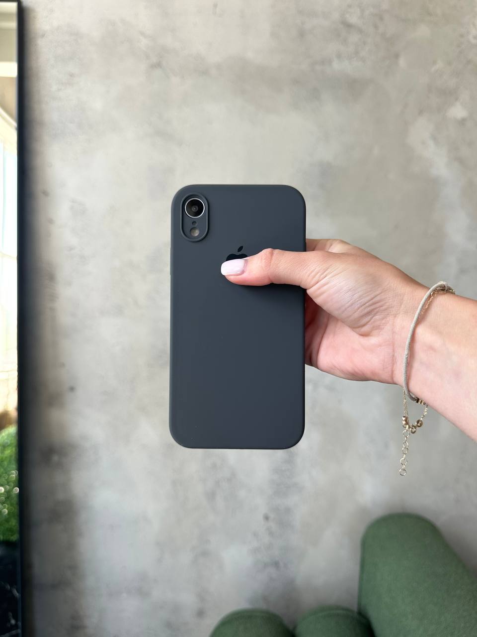 Чохол Silicone case із закритою камерою на iPhone XR Graphite #12