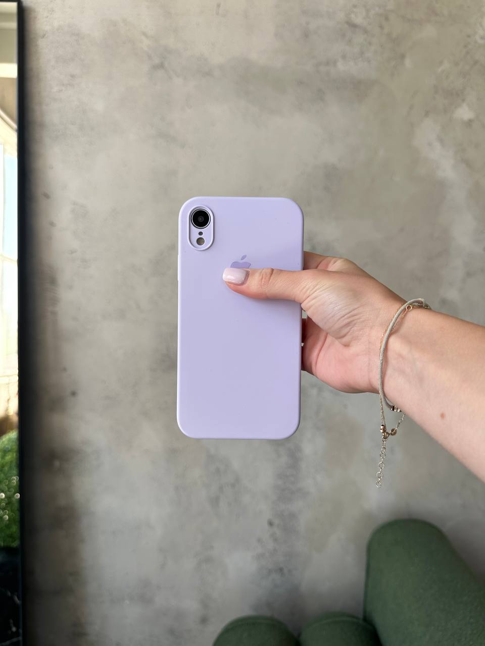 Чохол Silicone case із закритою камерою на iPhone XR Lilac Purple #58