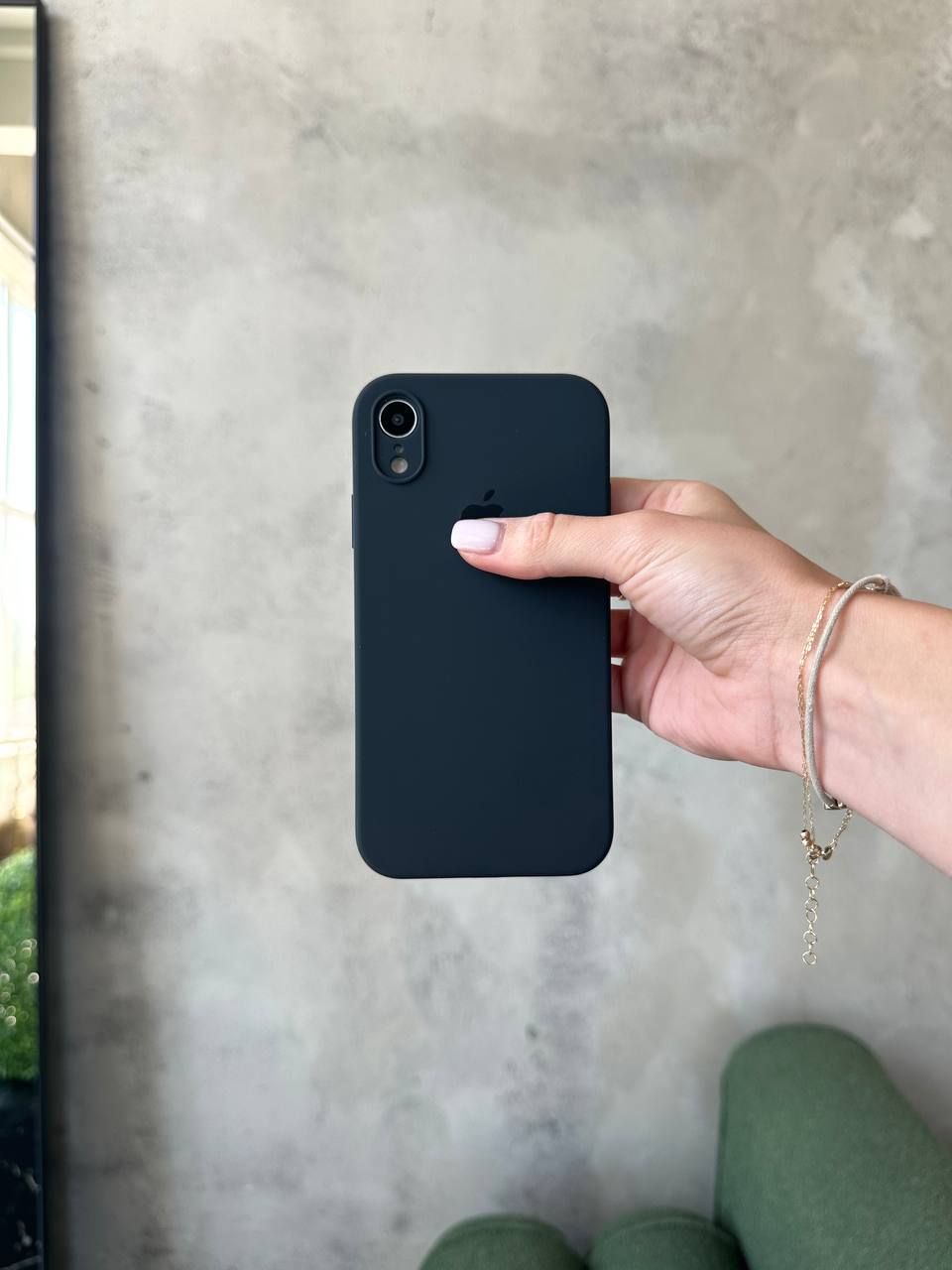 Чохол Silicone case із закритою камерою на iPhone XR Midnight #55