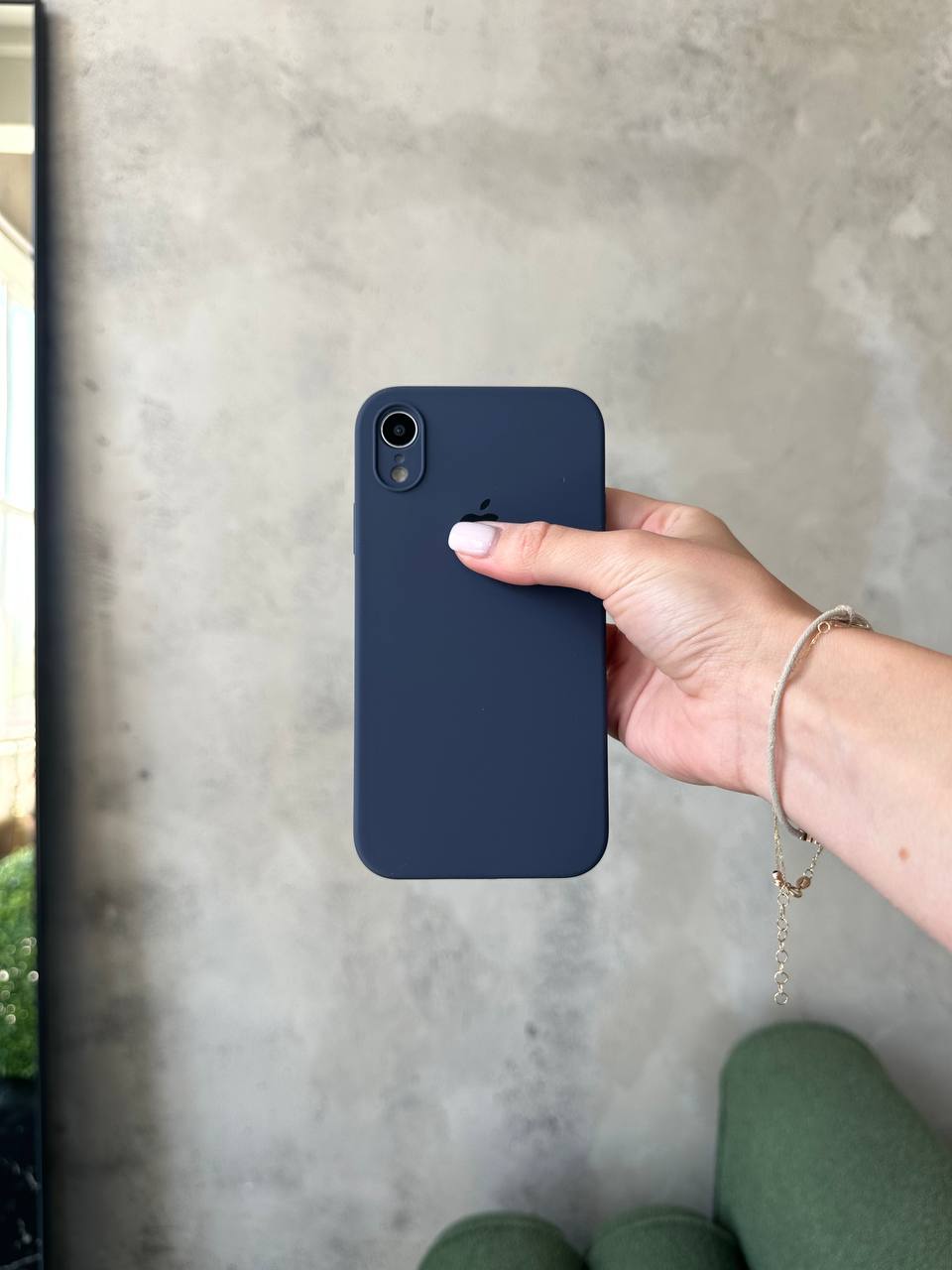 Чохол Silicone case із закритою камерою на iPhone XR Midnight Blue #07