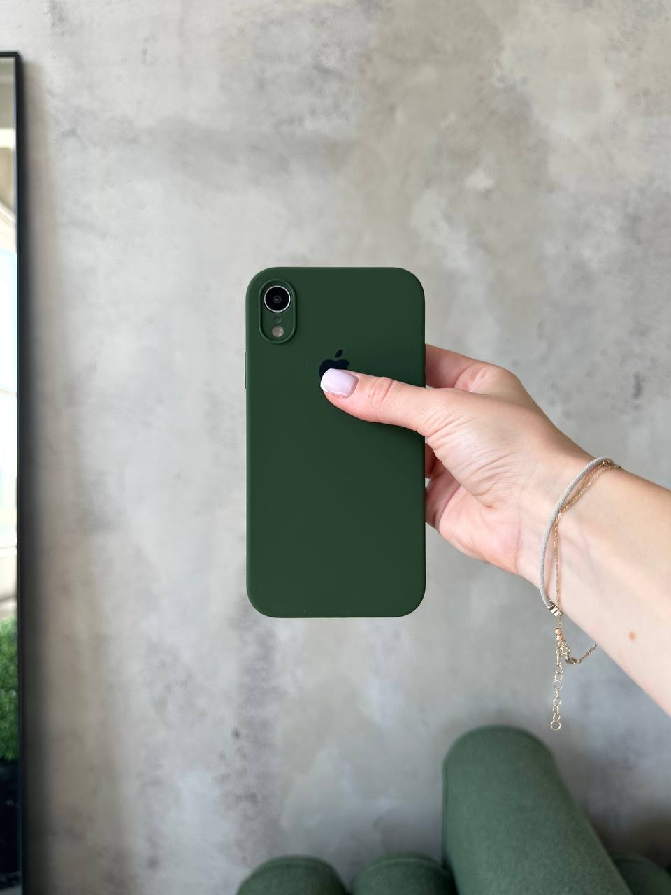 Чохол Silicone case із закритою камерою на iPhone XR Pacific Green #31