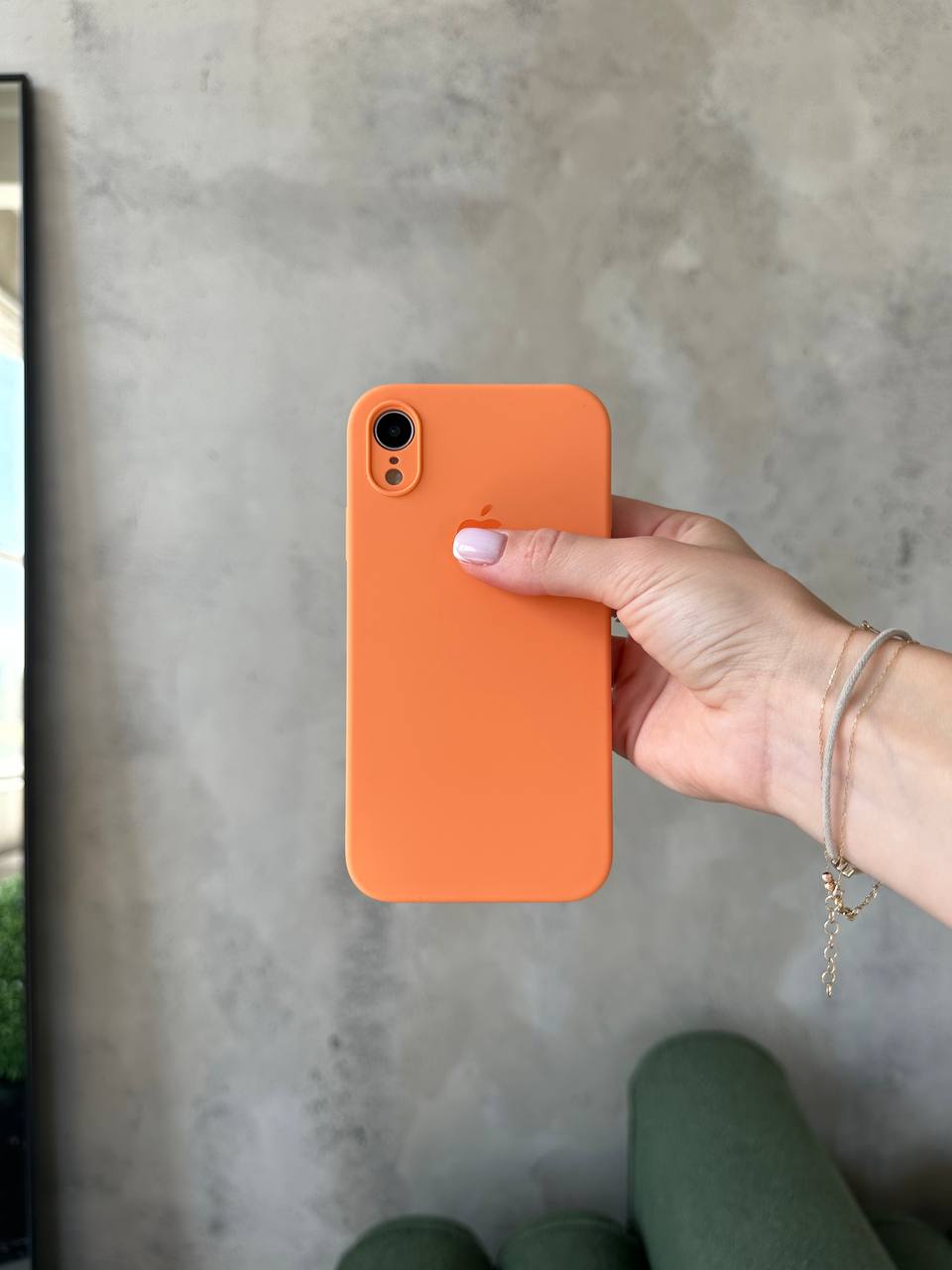 Чохол Silicone case із закритою камерою на iPhone XR Papaya #34