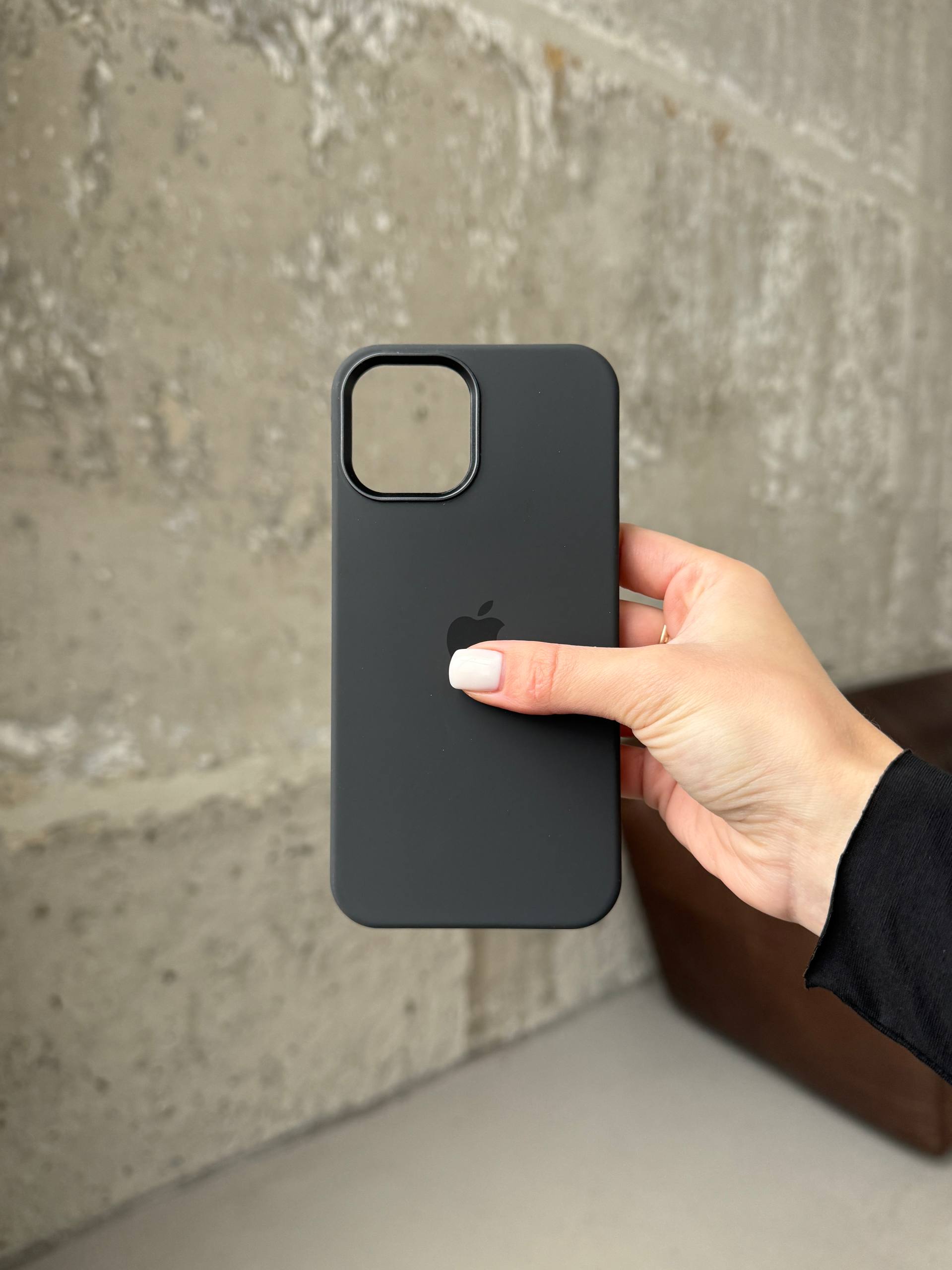 Чохол Silicone case з Magsafe на iPhone 12 Pro Max Black (01)