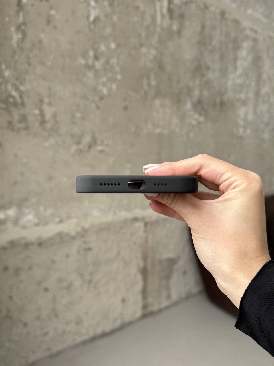 Чохол Silicone case з Magsafe на iPhone 12 Pro Max Black (01)