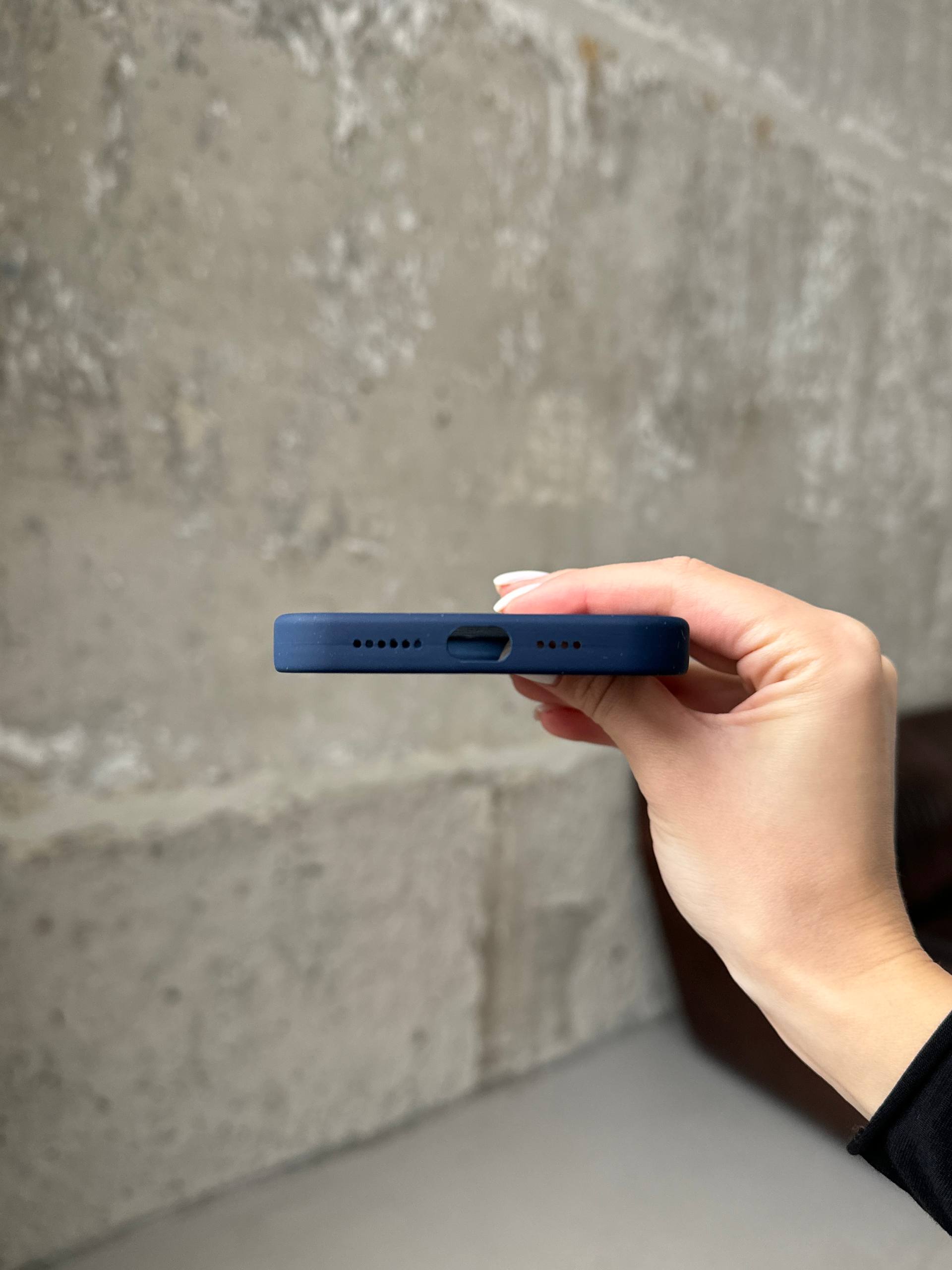 Чохол Silicone case з Magsafe на iPhone 12 Pro Max Deep Navy (04)