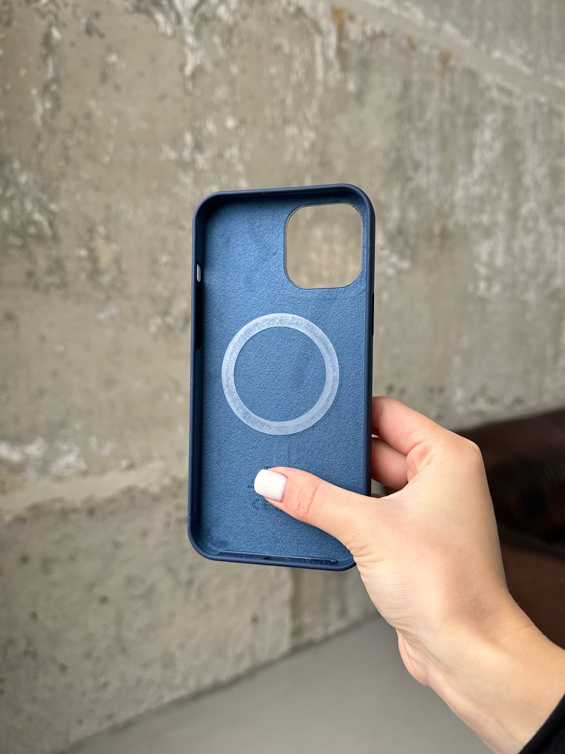 Чохол Silicone case з Magsafe на iPhone 12 Pro Max Deep Navy (04)