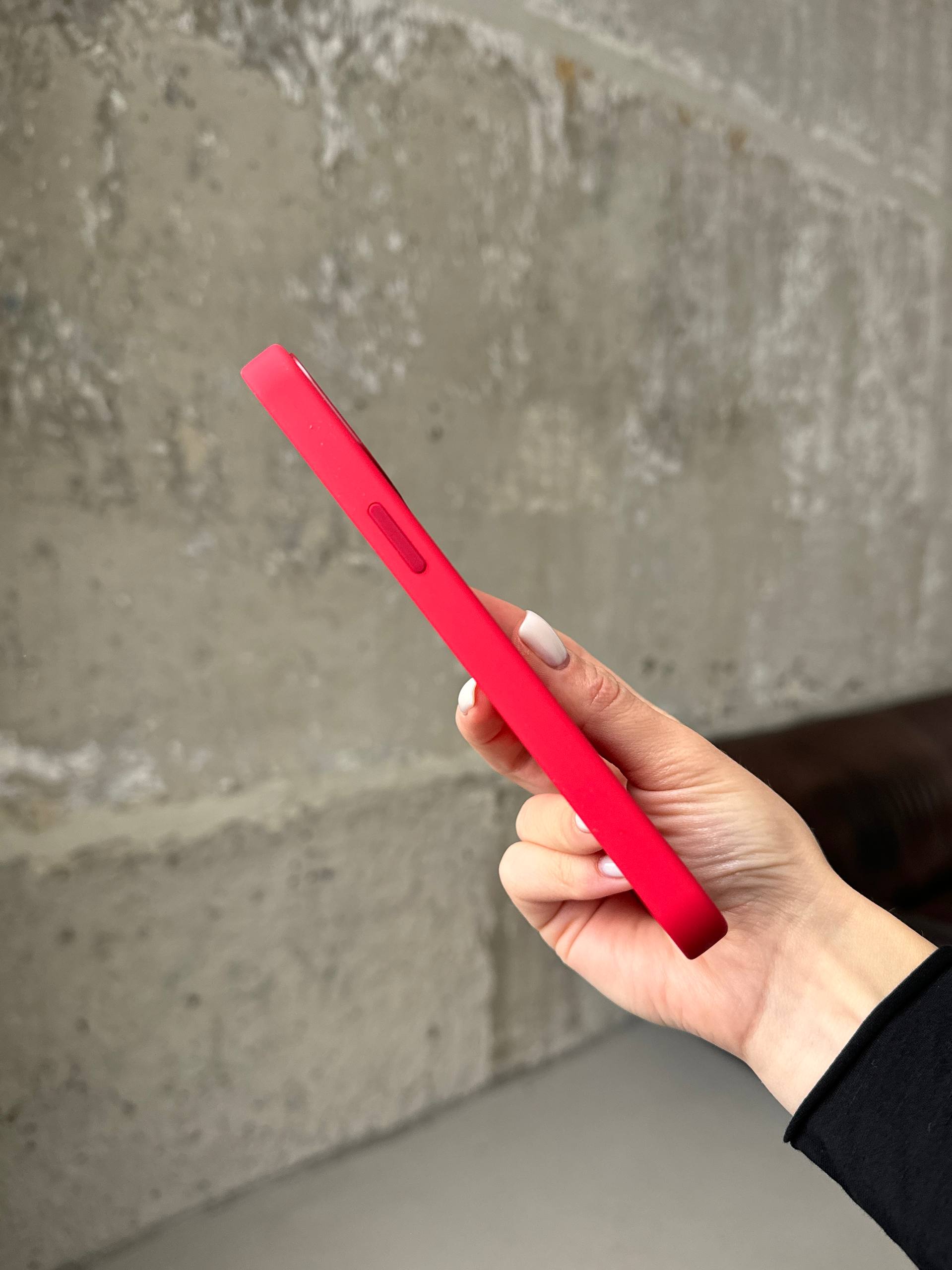 Чохол Silicone case з Magsafe на iPhone 12 Pro Max Red (02)