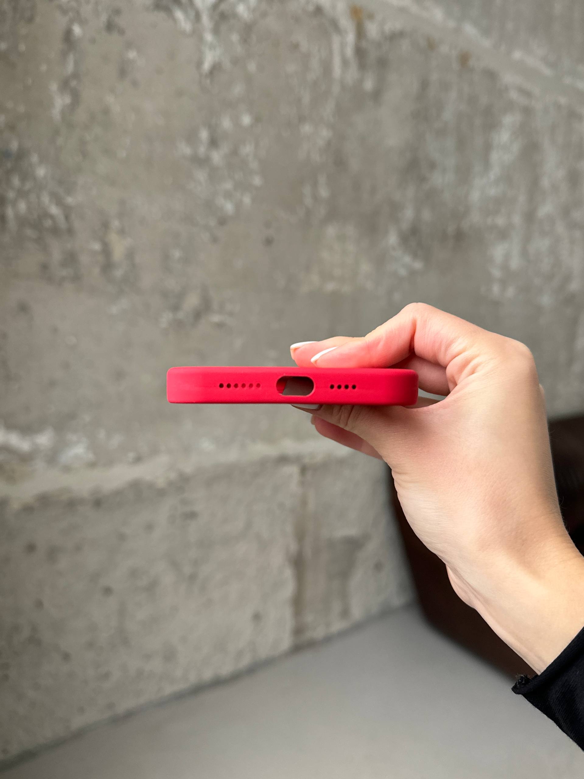 Чохол Silicone case з Magsafe на iPhone 12 Pro Max Red (02)