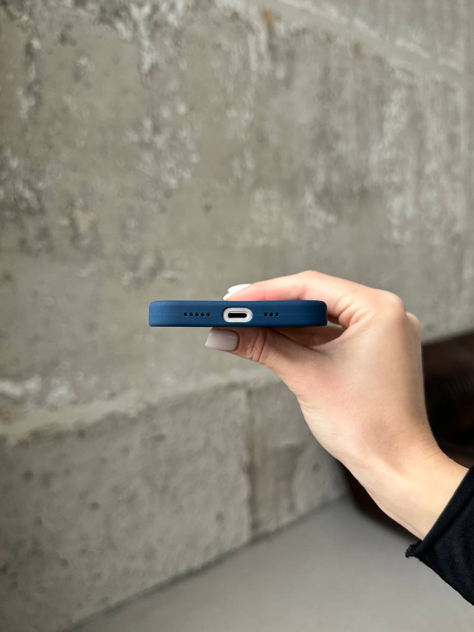 Чохол Silicone case з Magsafe на iPhone 13 Abyss Blue (03)