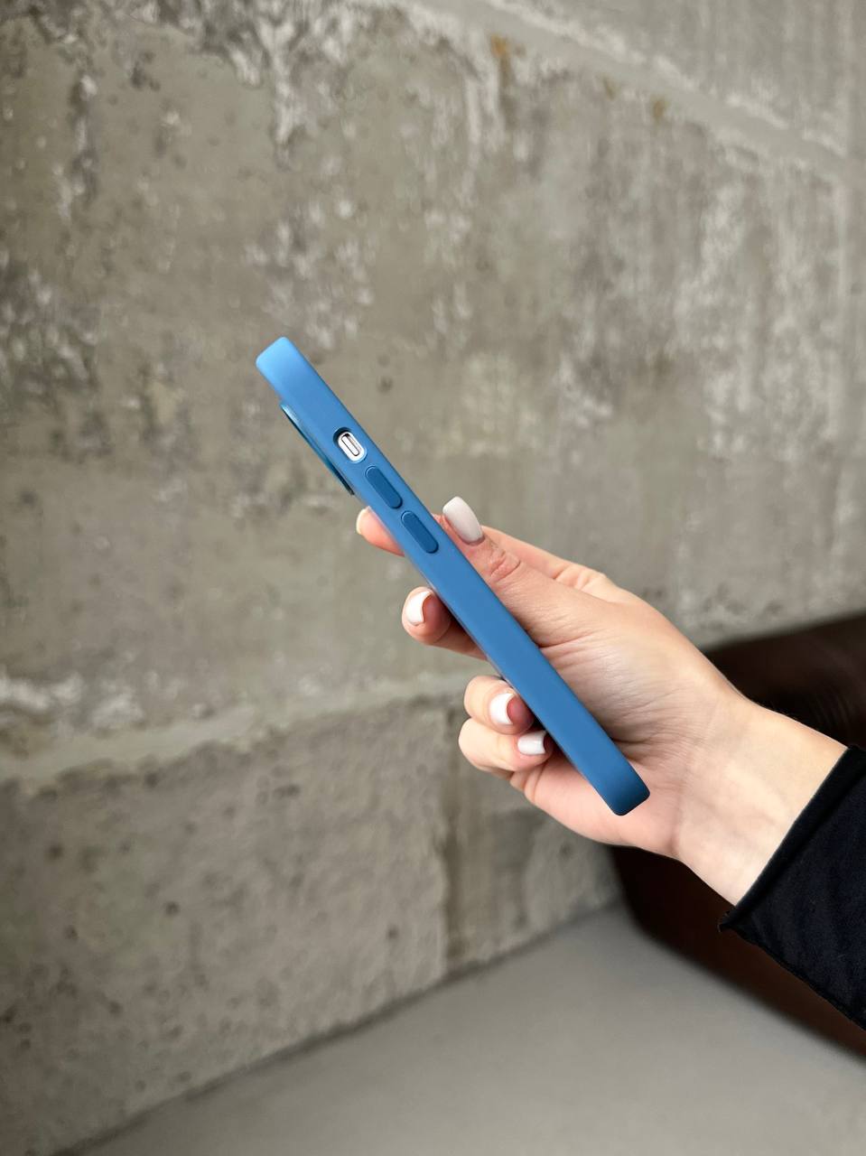 Чохол Silicone case з Magsafe на iPhone 13 Blue Jay (06)