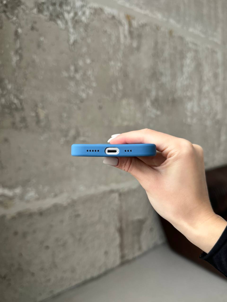 Чохол Silicone case з Magsafe на iPhone 13 Blue Jay (06)