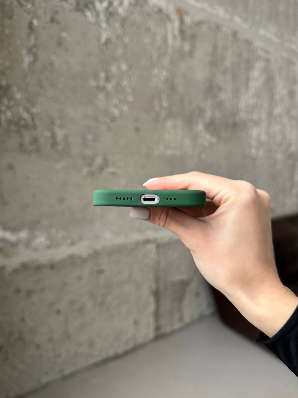 Чохол Silicone case з Magsafe на iPhone 13 Clover (05)