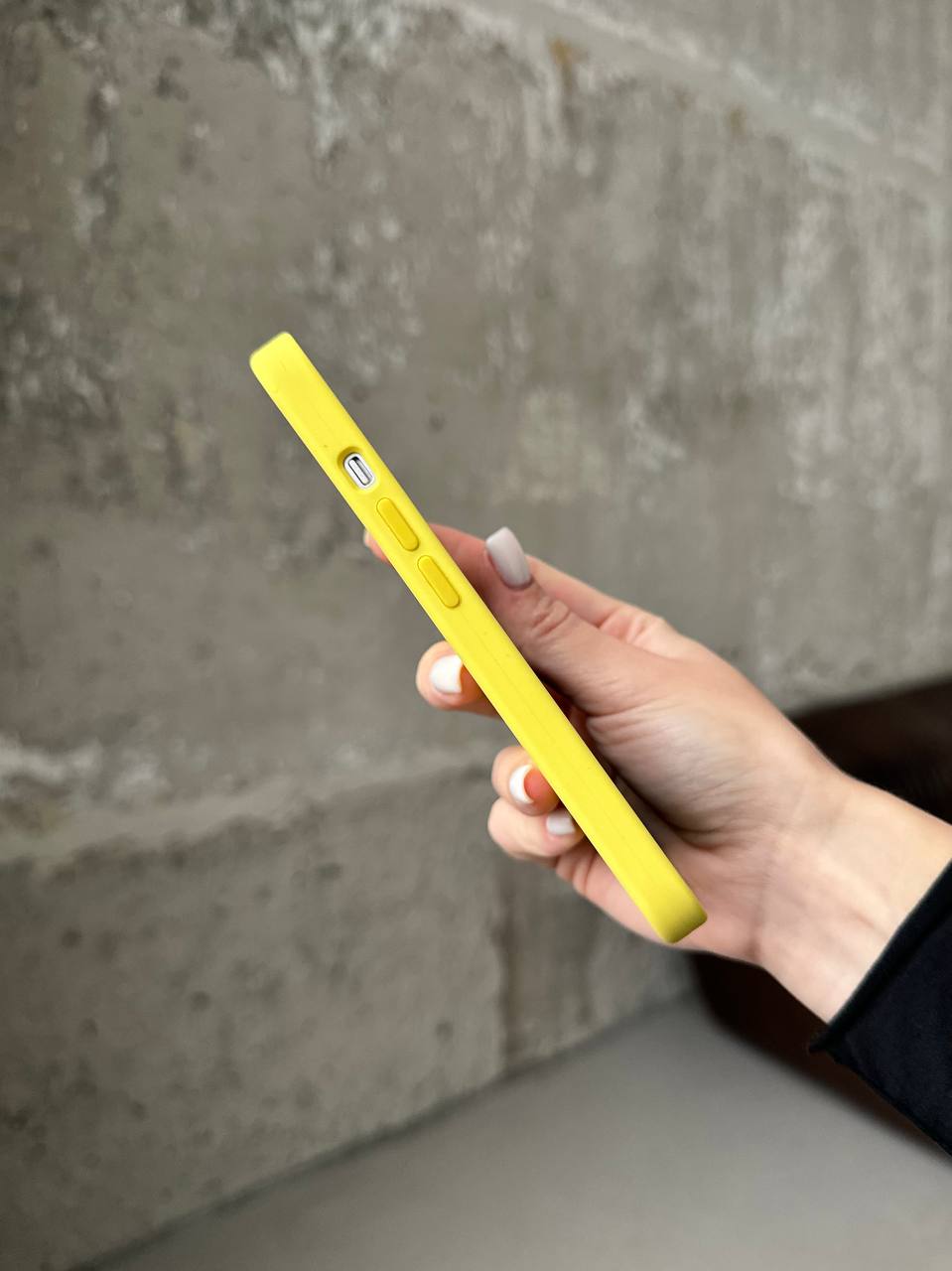 Чохол Silicone case з Magsafe на iPhone 13 Lemon Zest (09)