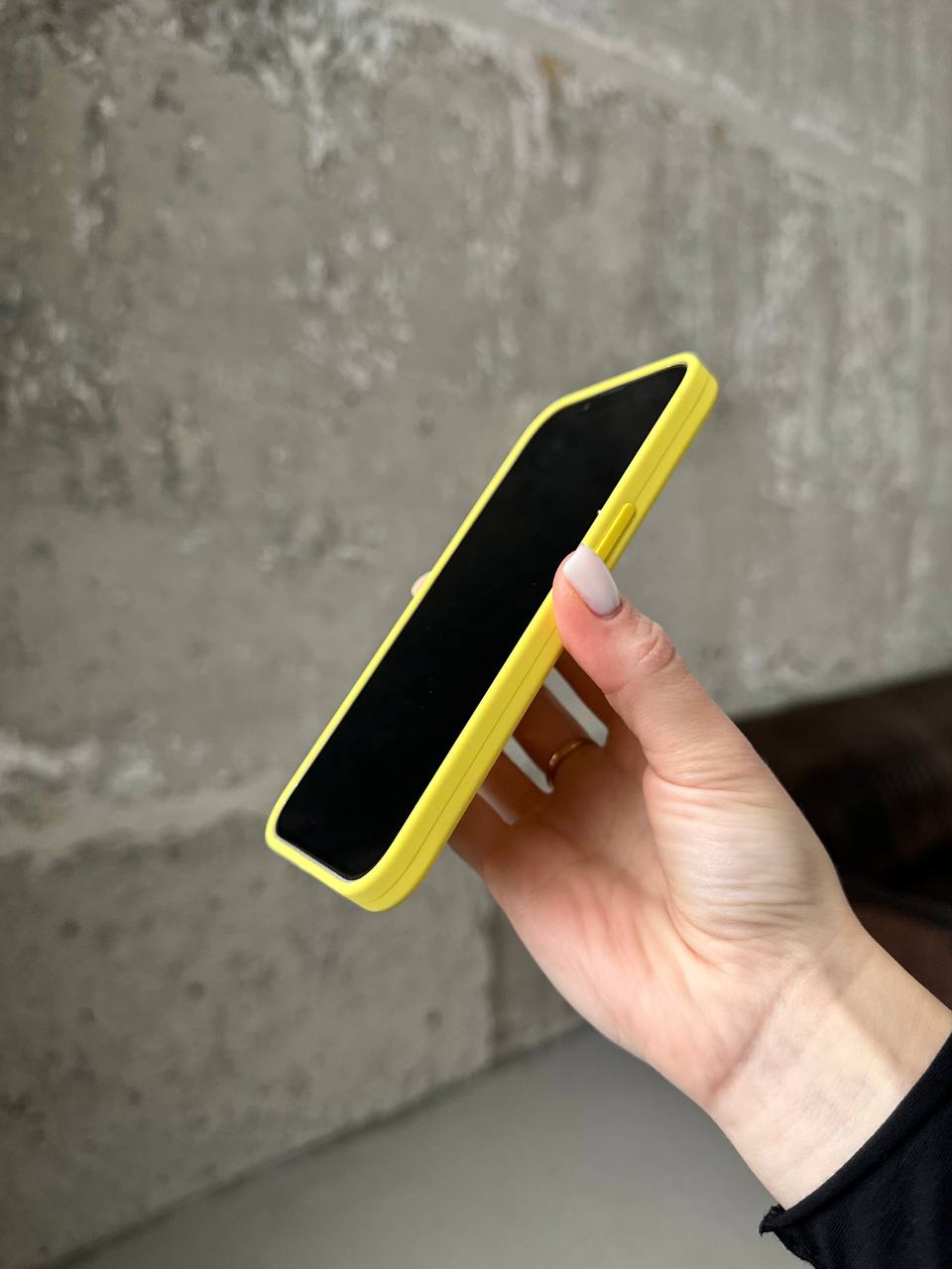 Чохол Silicone case з Magsafe на iPhone 13 Lemon Zest (09)