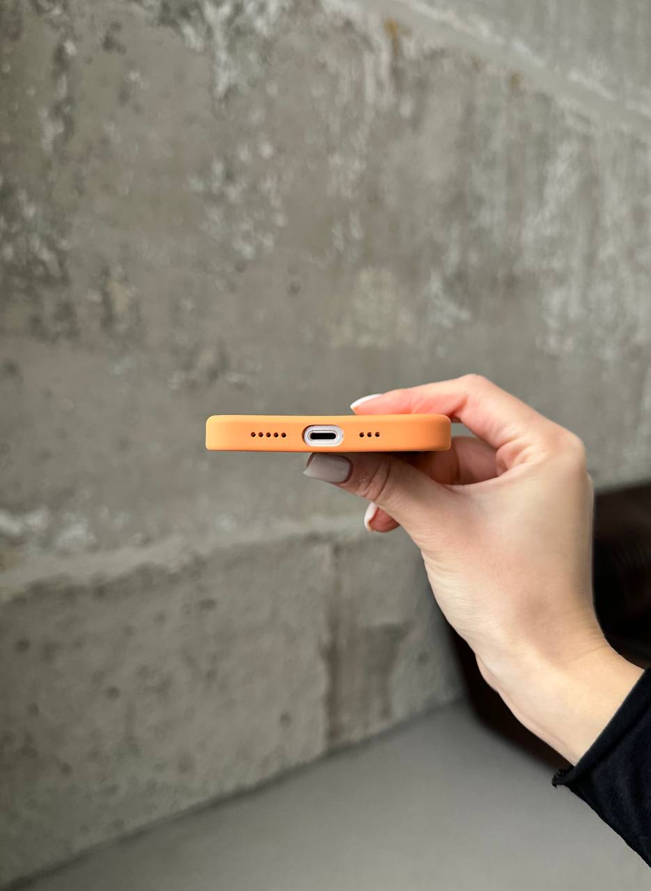 Чохол Silicone case з Magsafe на iPhone 13 Marigold (07)
