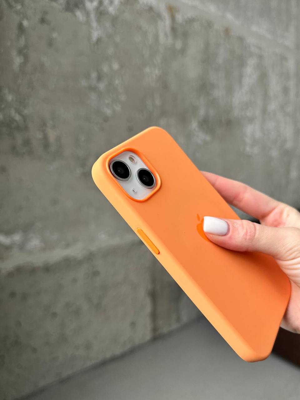 Чохол Silicone case з Magsafe на iPhone 13 Marigold (07)