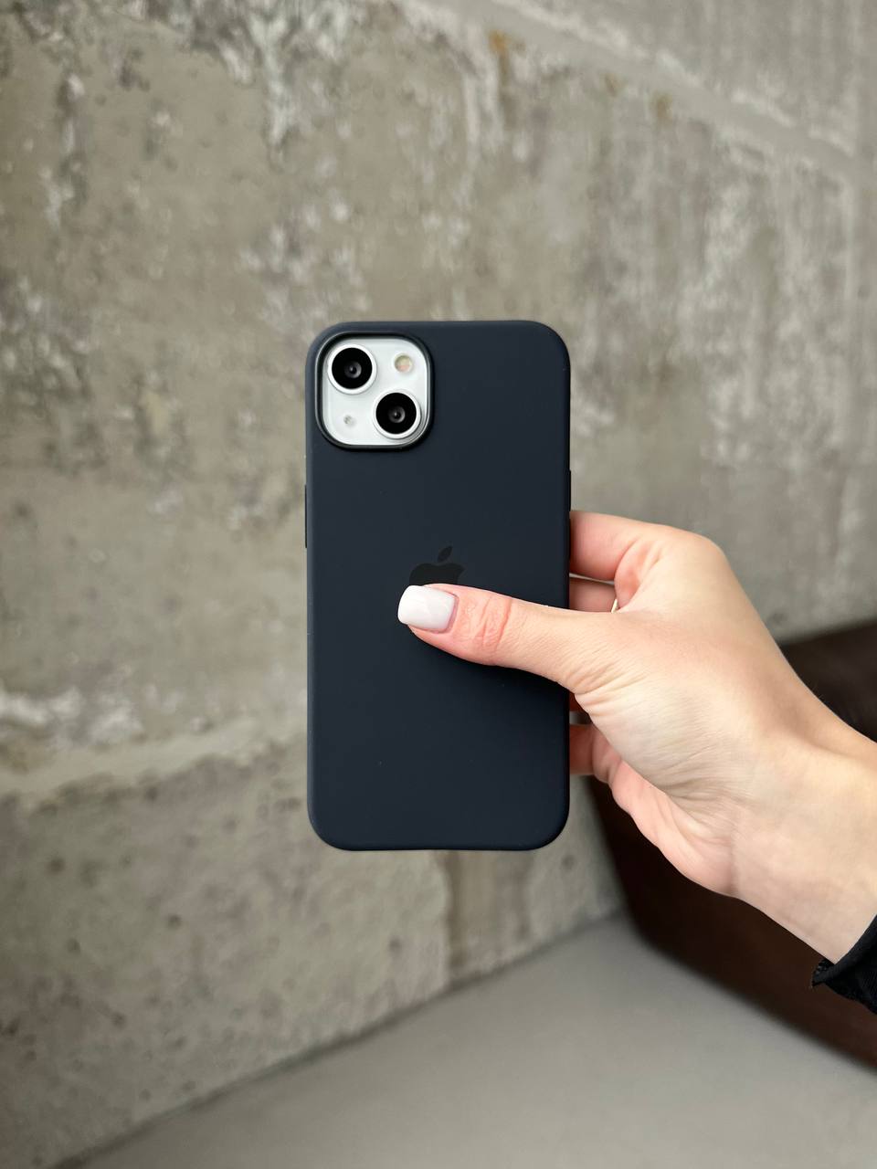 Чохол Silicone case з Magsafe на iPhone 13 Midnight (01)