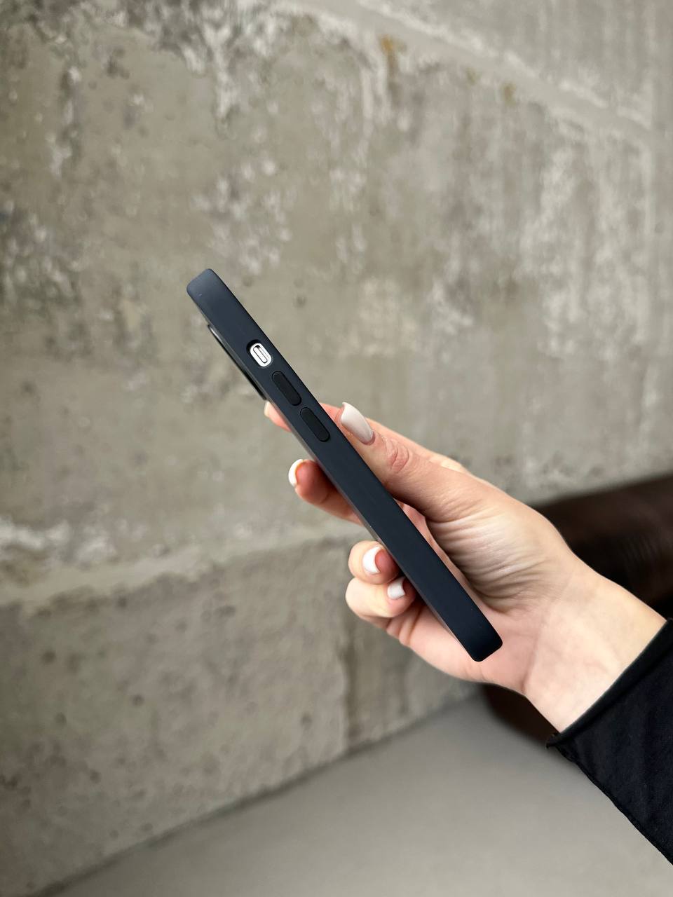 Чохол Silicone case з Magsafe на iPhone 13 Midnight (01)