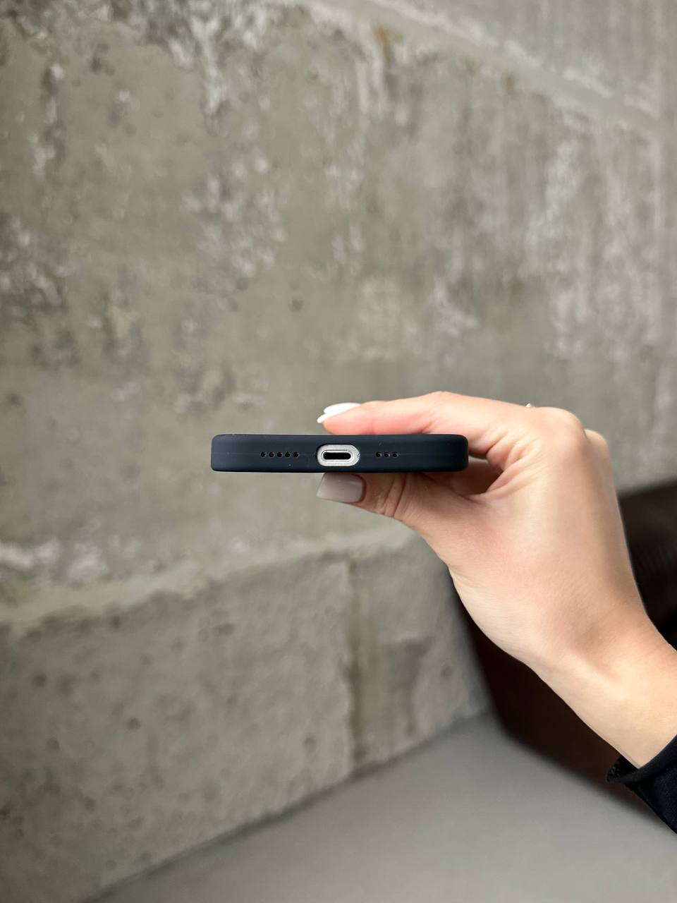 Чохол Silicone case з Magsafe на iPhone 13 Midnight (01)